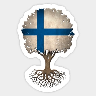 Tree of Life with Finnish Flag Sticker